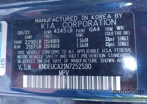 2022 Kia Seltos Nightfall Edition from USA, damaged, VIN KNDEUCA21N7252530